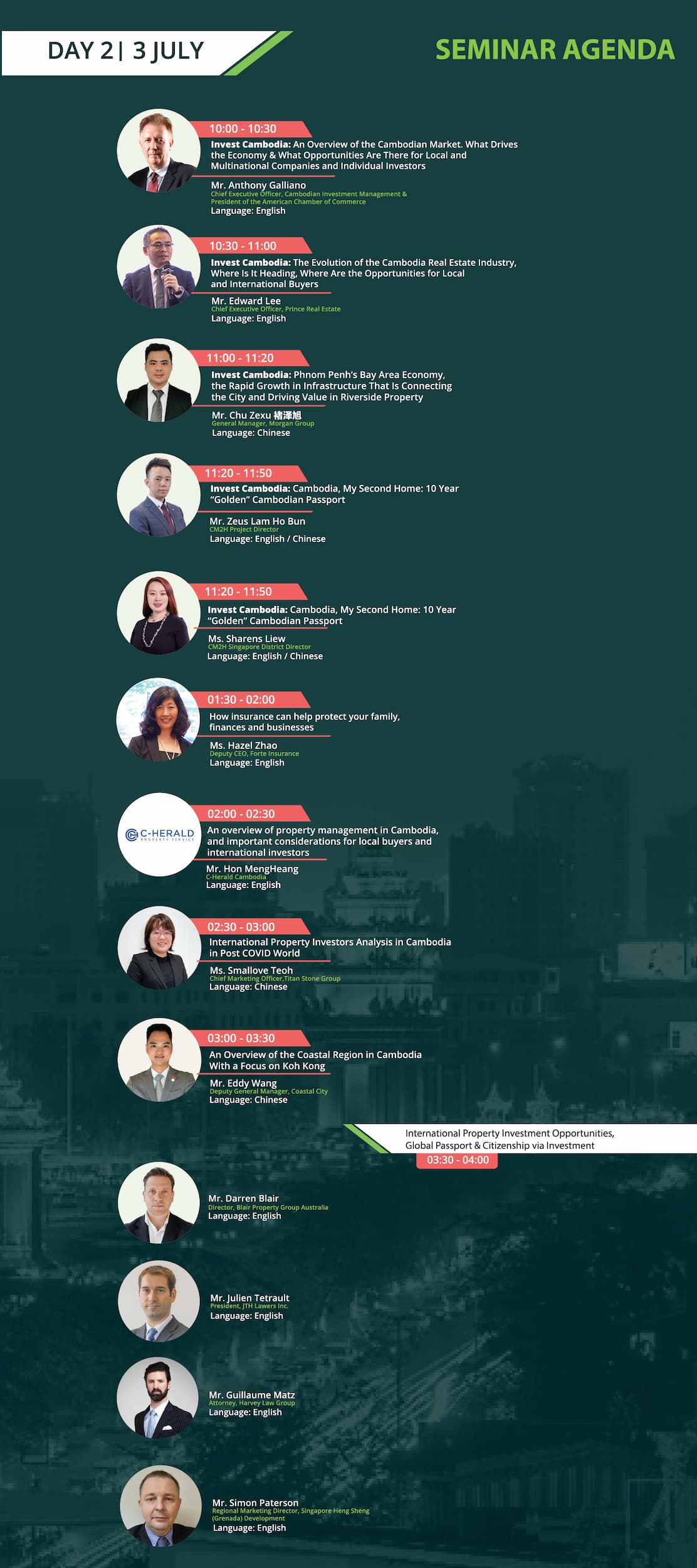 Day 2 EXPO 2022 Seminars Speakers - Sunday 3rd July 2022